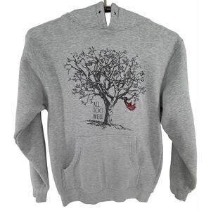 Taylor Swift Women’s All Too Well Hoodie Size Small Gray Pull Over Sweatshirt S